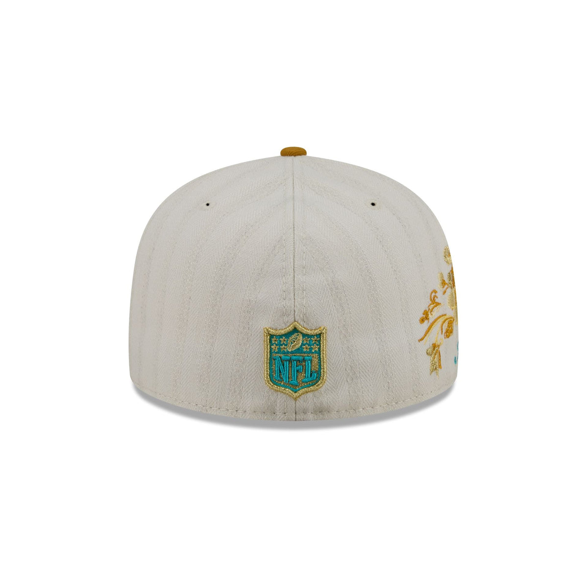 Miami Dolphins Chrome Herringbone 59FIFTY Fitted Hat - Image 6
