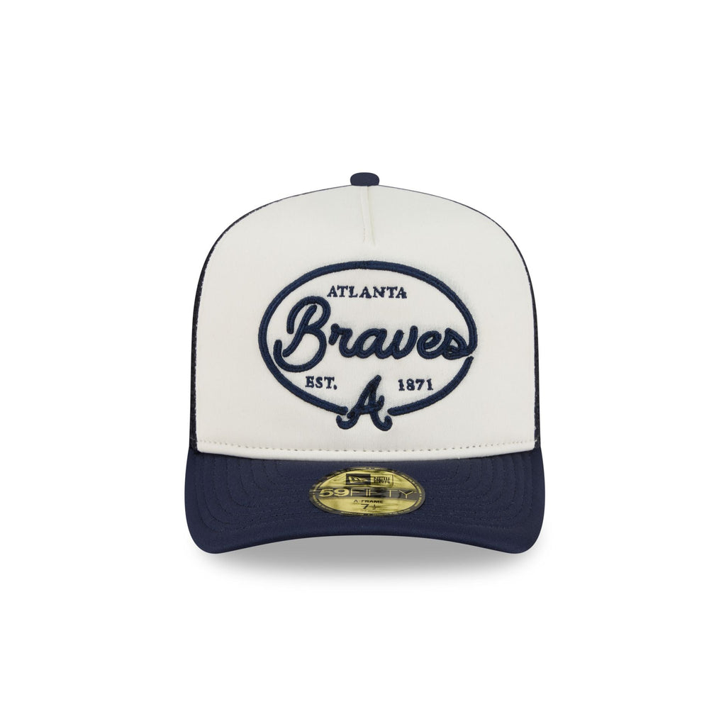 Atlanta Braves Chrome 59FIFTY Fitted Trucker Hat - Image 2
