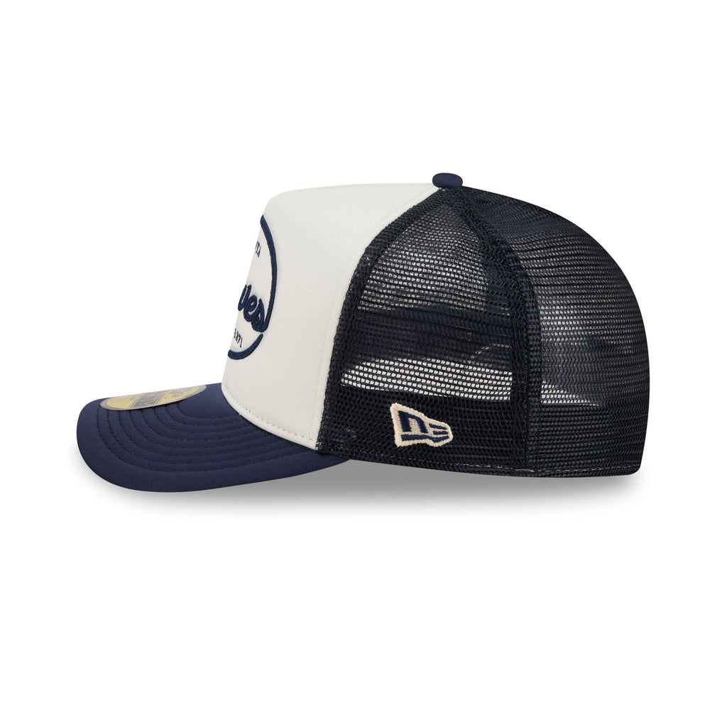 Atlanta Braves Chrome 59FIFTY Fitted Trucker Hat - Image 4