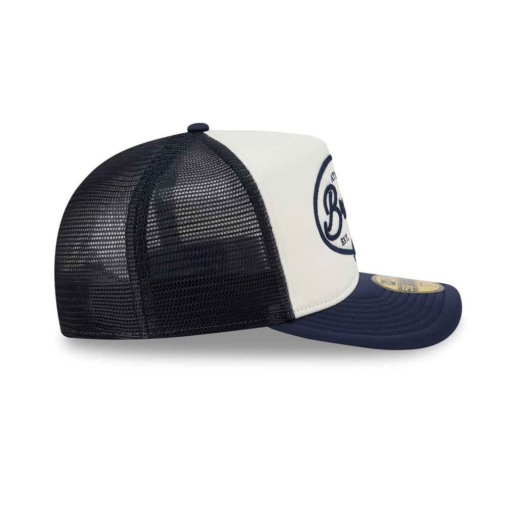 Atlanta Braves Chrome 59FIFTY Fitted Trucker Hat - Image 5