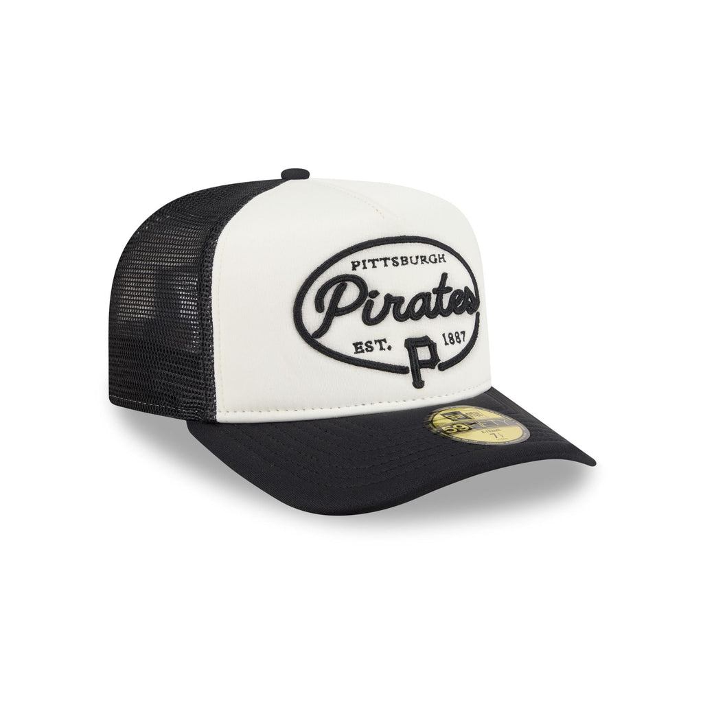Pittsburgh Pirates Chrome 59FIFTY Fitted Trucker Hat - Image 3