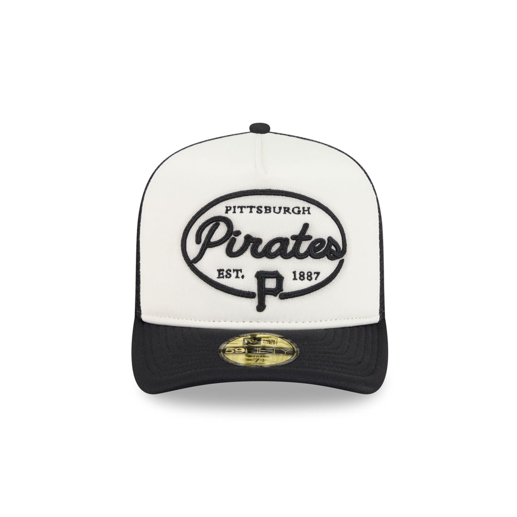 Pittsburgh Pirates Chrome 59FIFTY Fitted Trucker Hat - Image 2