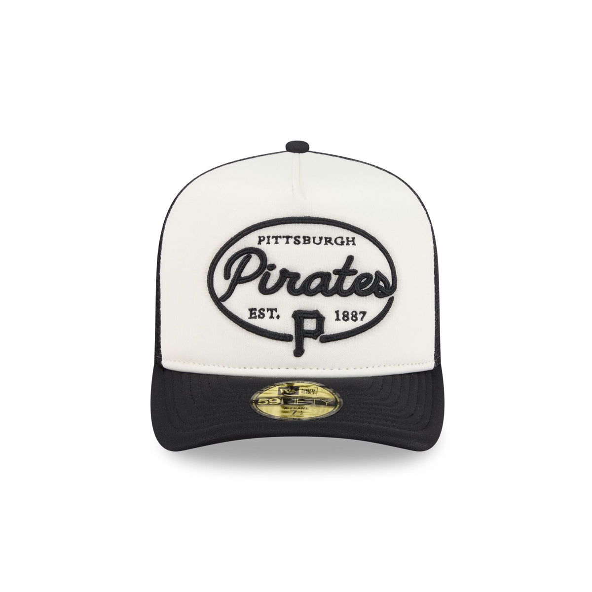 Pittsburgh Pirates Chrome 59FIFTY Fitted Trucker Hat - Image 2