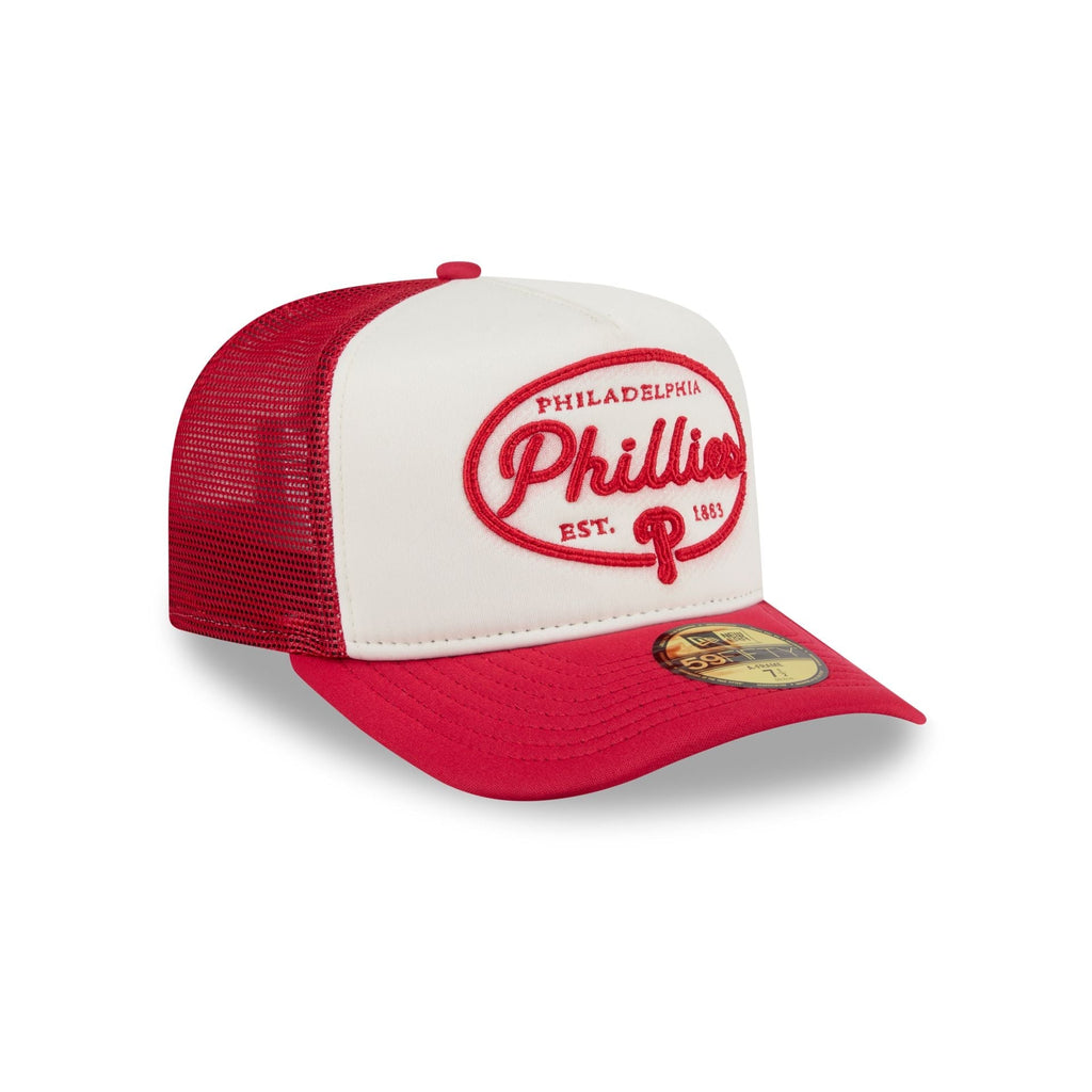 Philadelphia Phillies Chrome 59FIFTY Fitted Trucker Hat - Image 3
