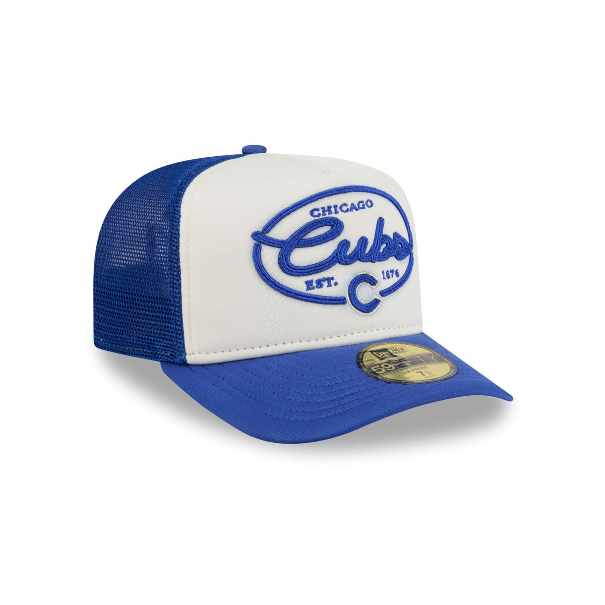 Chicago Cubs Chrome 59FIFTY Fitted Trucker Hat - Image 3