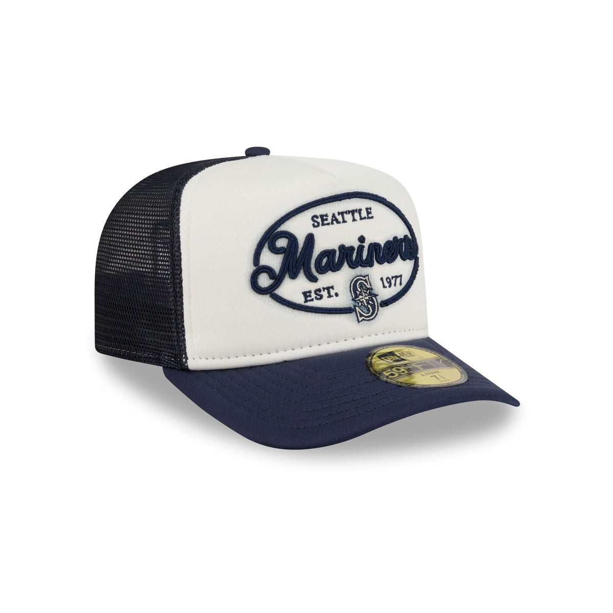Seattle Mariners Chrome 59FIFTY Fitted Trucker Hat - Image 3