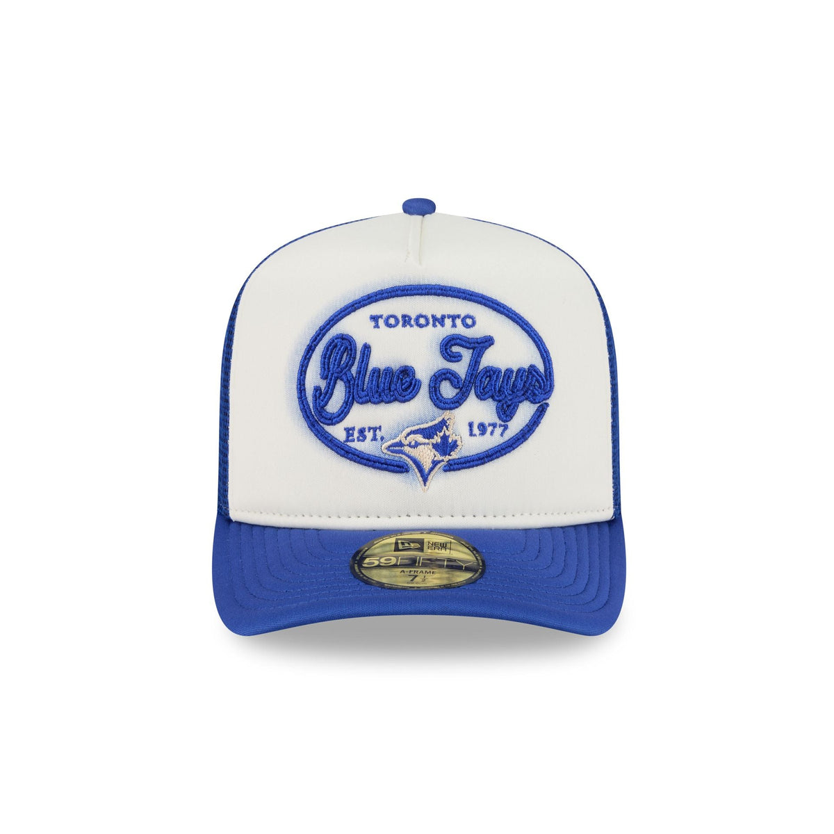 Toronto Blue Jays Chrome 59FIFTY Fitted Trucker Hat - Image 2