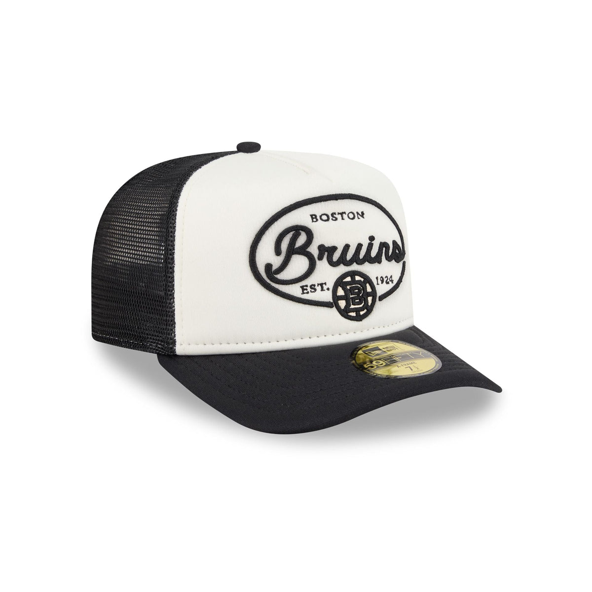 Boston Bruins Chrome 59FIFTY Fitted Trucker Hat - Image 3