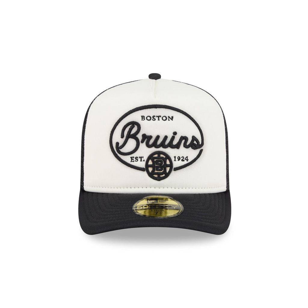 Boston Bruins Chrome 59FIFTY Fitted Trucker Hat - Image 2