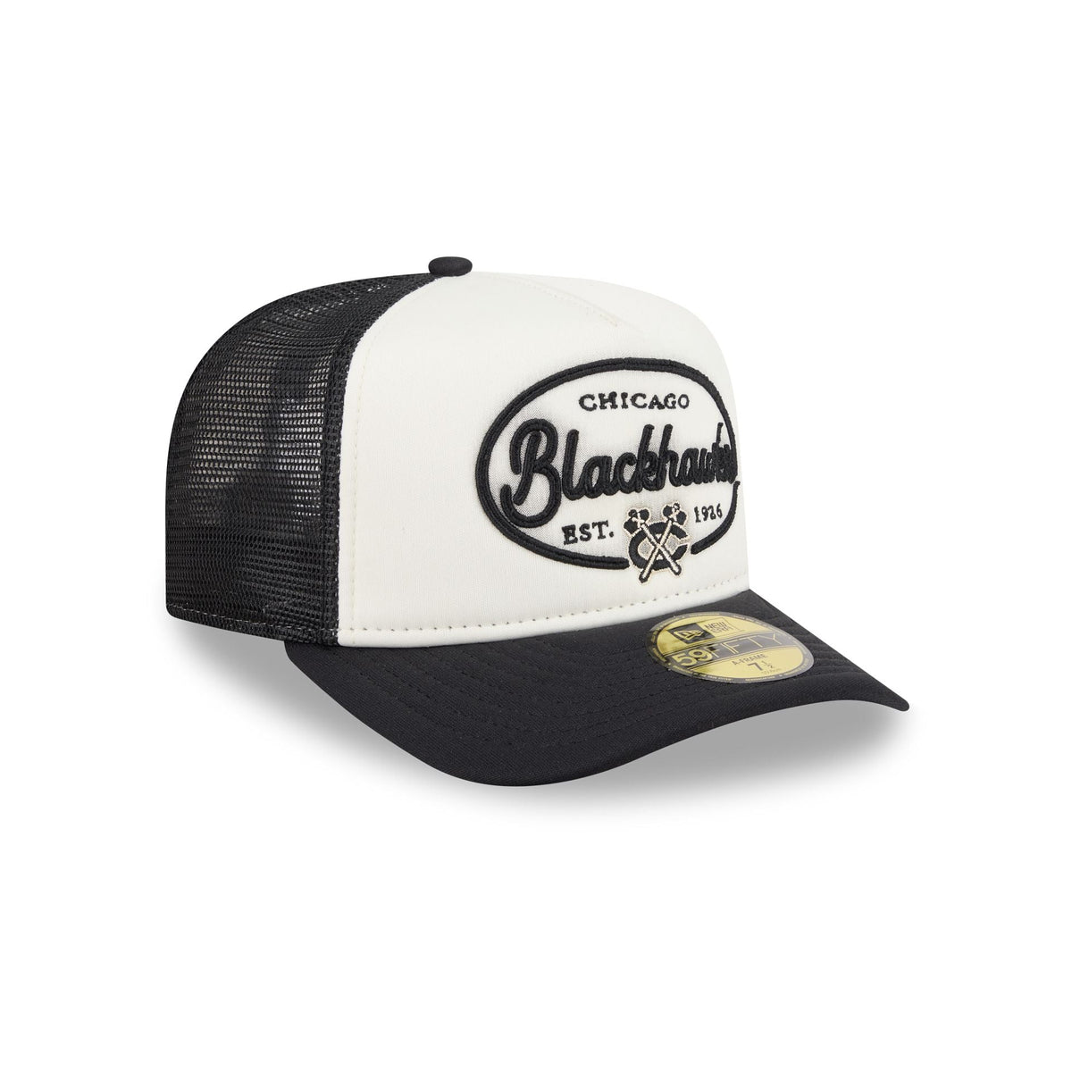 Chicago Blackhawks Chrome 59FIFTY Fitted Trucker Hat - Image 3