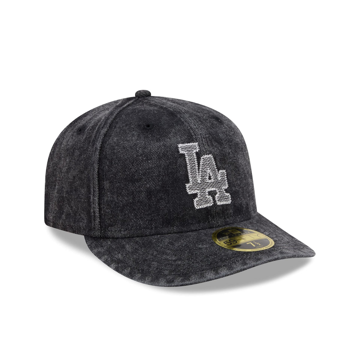 Los Angeles Dodgers Black Denim Low Profile 59FIFTY Fitted Hat - Image 3