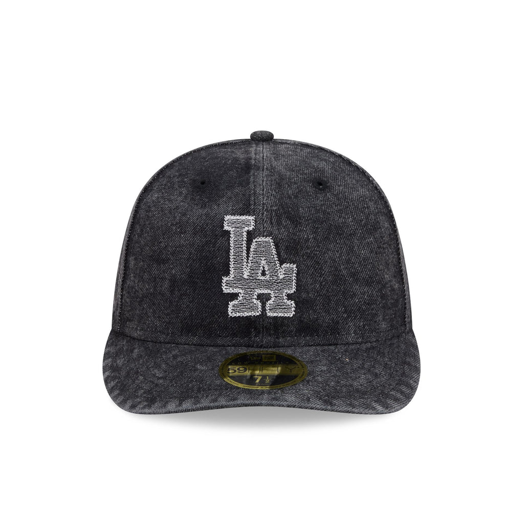 Los Angeles Dodgers Black Denim Low Profile 59FIFTY Fitted Hat - Image 2