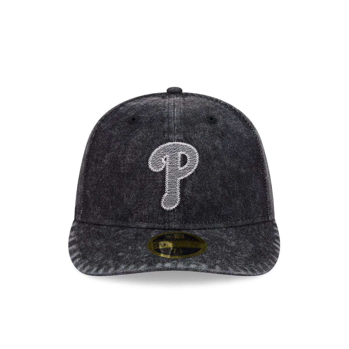 Philadelphia Phillies Black Denim Low Profile 59FIFTY Fitted Hat - Image 2