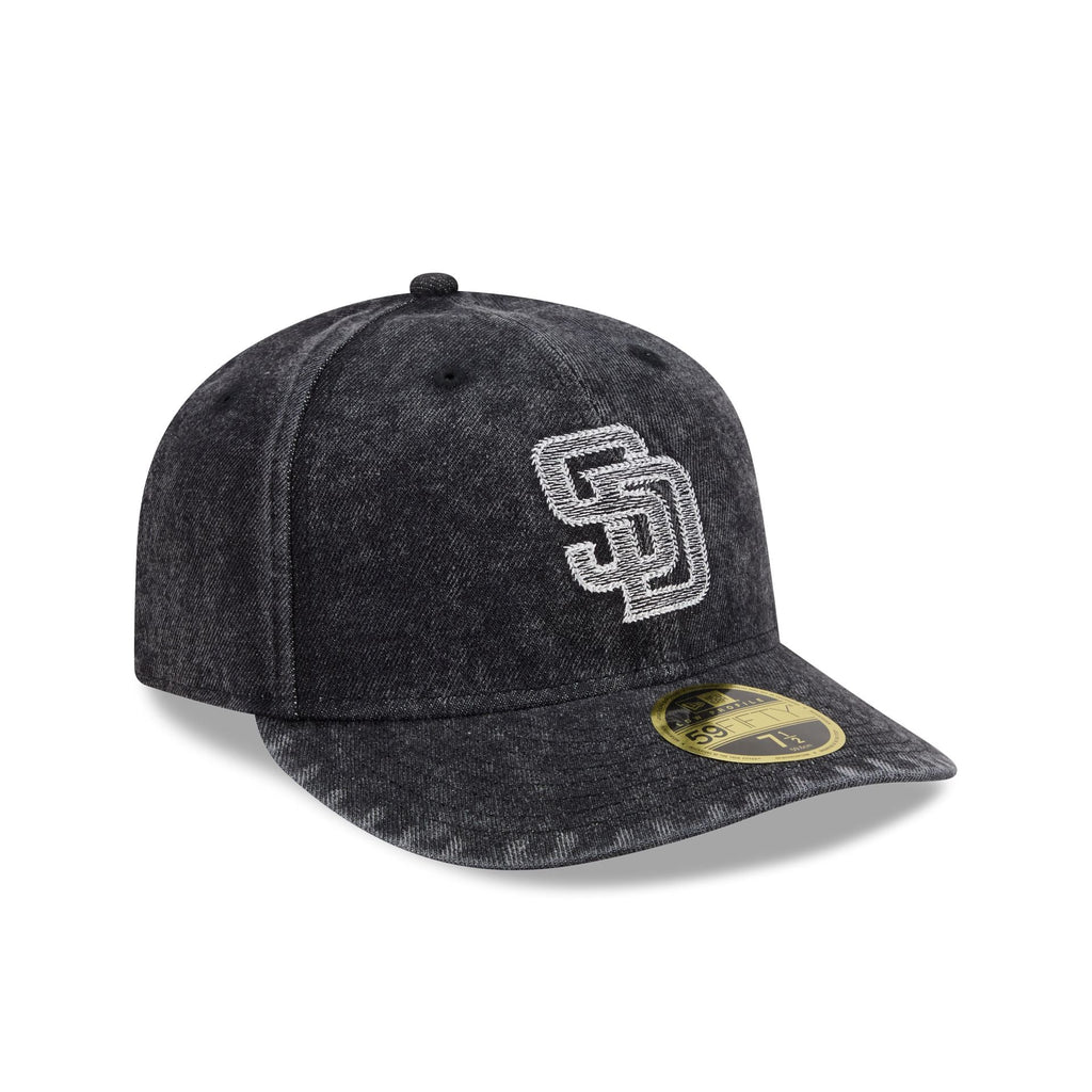 San Diego Padres Black Denim Low Profile 59FIFTY Fitted Hat - Image 3
