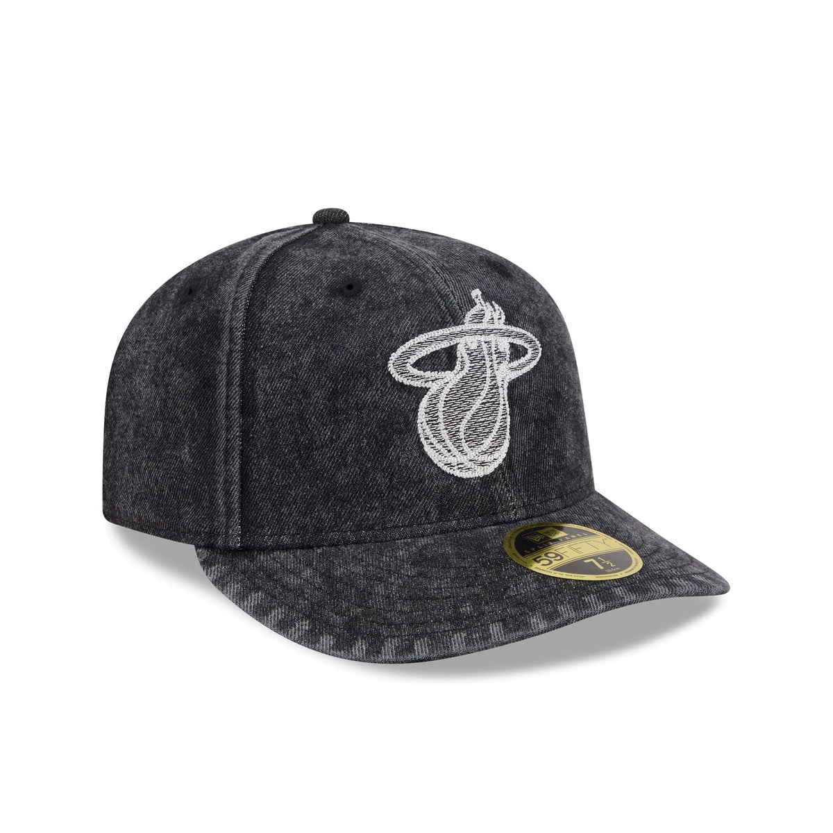 Miami Heat Black Denim Low Profile 59FIFTY Fitted Hat - Image 3