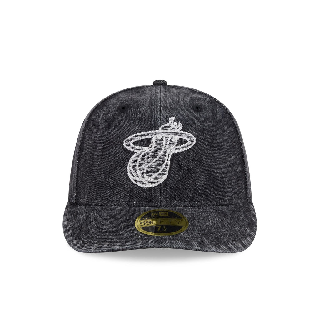 Miami Heat Black Denim Low Profile 59FIFTY Fitted Hat - Image 2