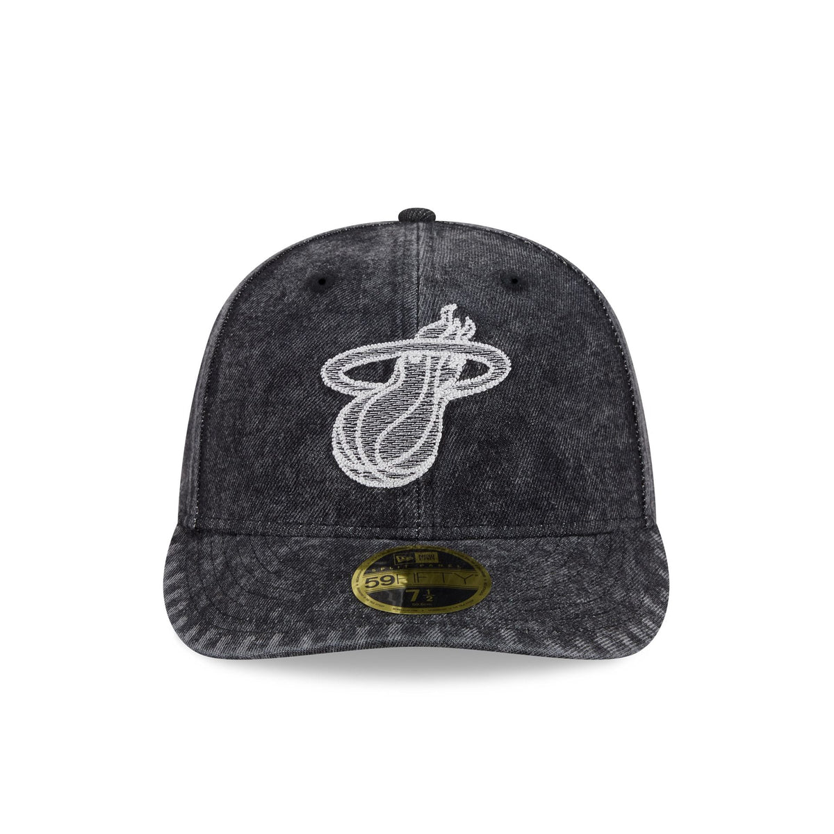 Miami Heat Black Denim Low Profile 59FIFTY Fitted Hat - Image 2