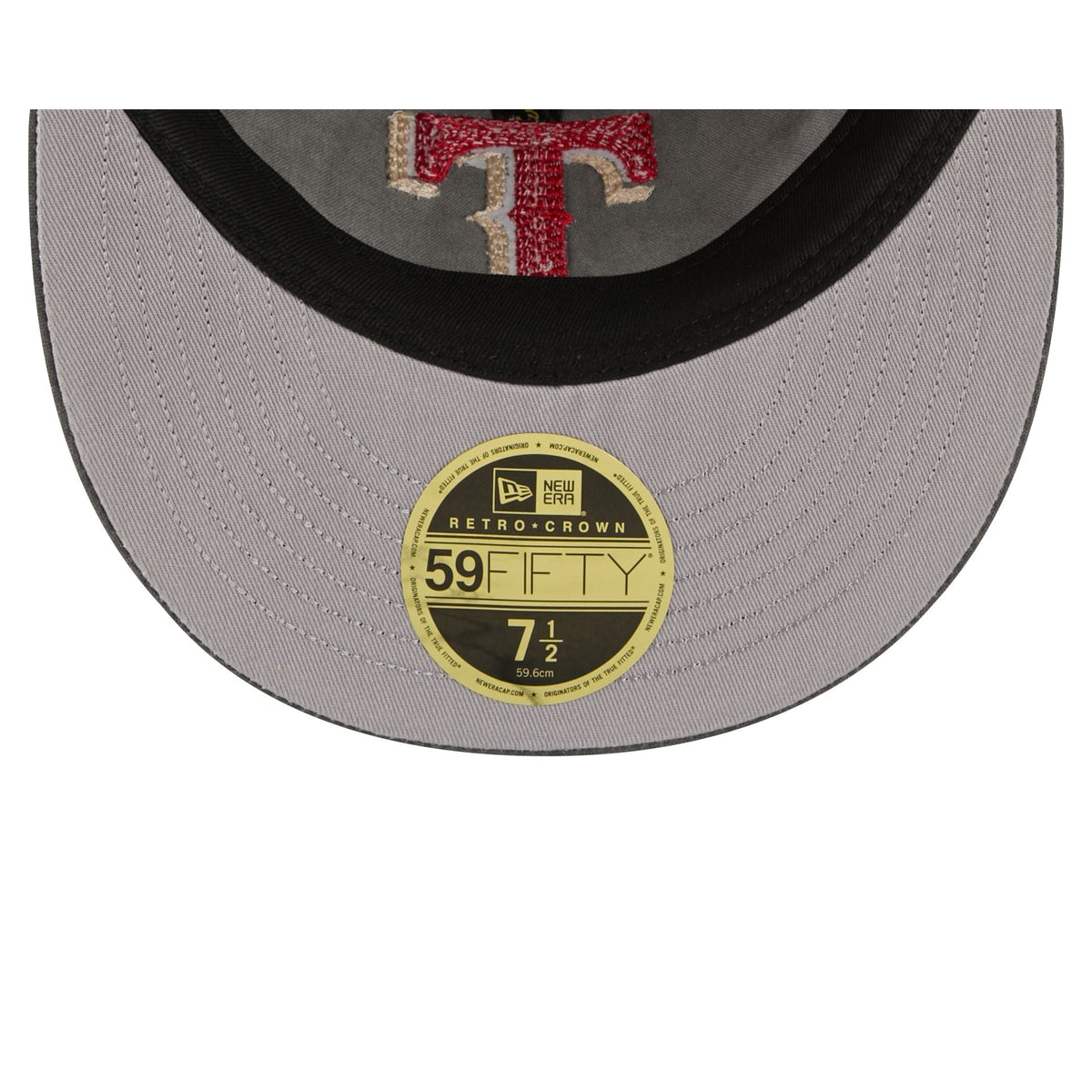 Texas Rangers Visor Stitch Retro Crown 59FIFTY Fitted Hat - Image 7