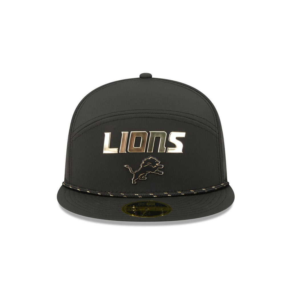 Detroit Lions Gold Logo Rope Split Panel 59FIFTY Fitted Hat - Image 2