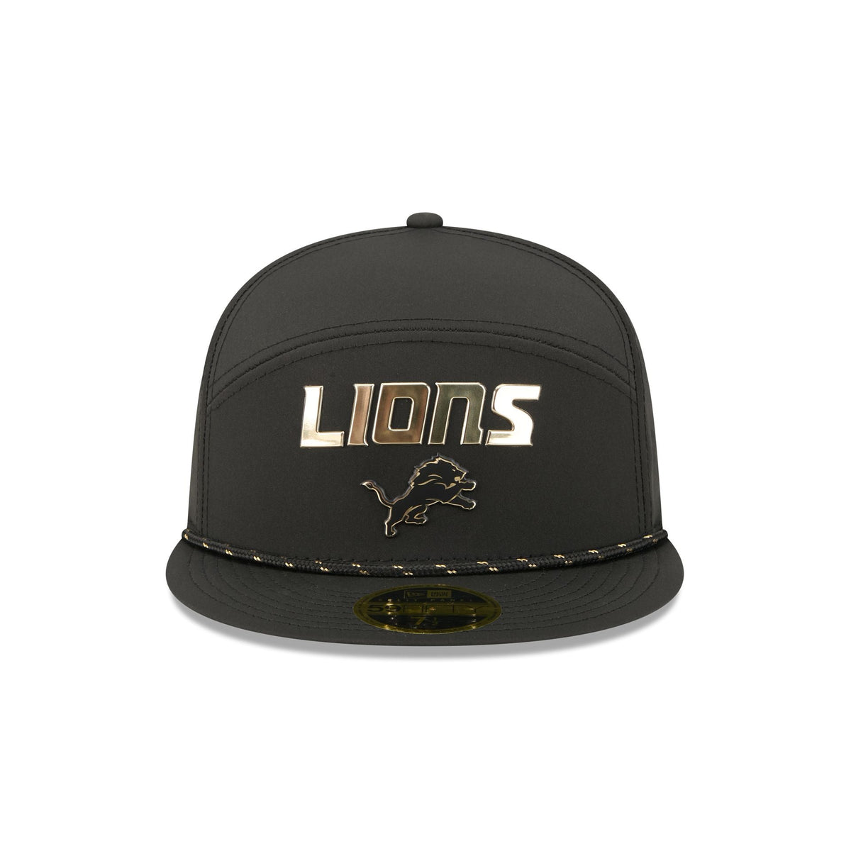 Detroit Lions Gold Logo Rope Split Panel 59FIFTY Fitted Hat - Image 2