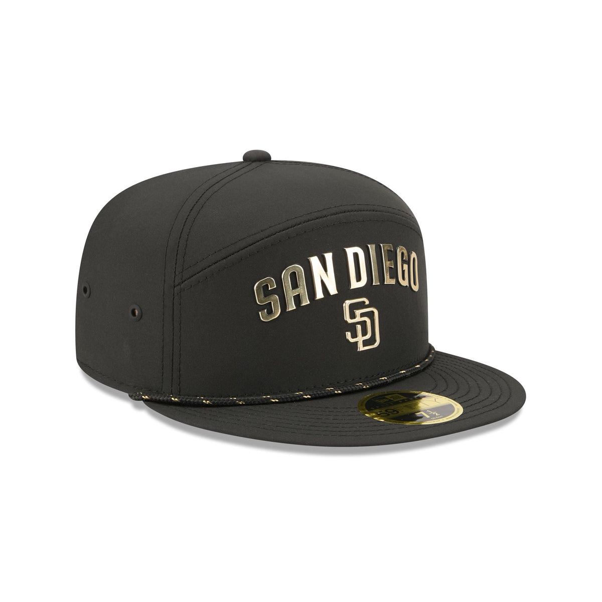 San Diego Padres Gold Logo Rope Split Panel 59FIFTY Fitted Hat - Image 3