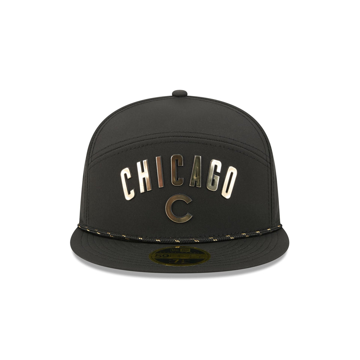 Chicago Cubs Gold Logo Rope Split Panel 59FIFTY Fitted Hat - Image 2