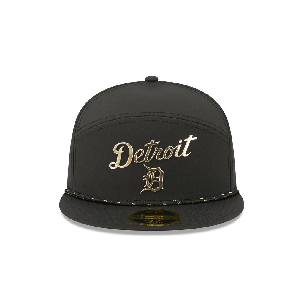 Detroit Tigers Gold Logo Rope Split Panel 59FIFTY Fitted Hat - Image 2