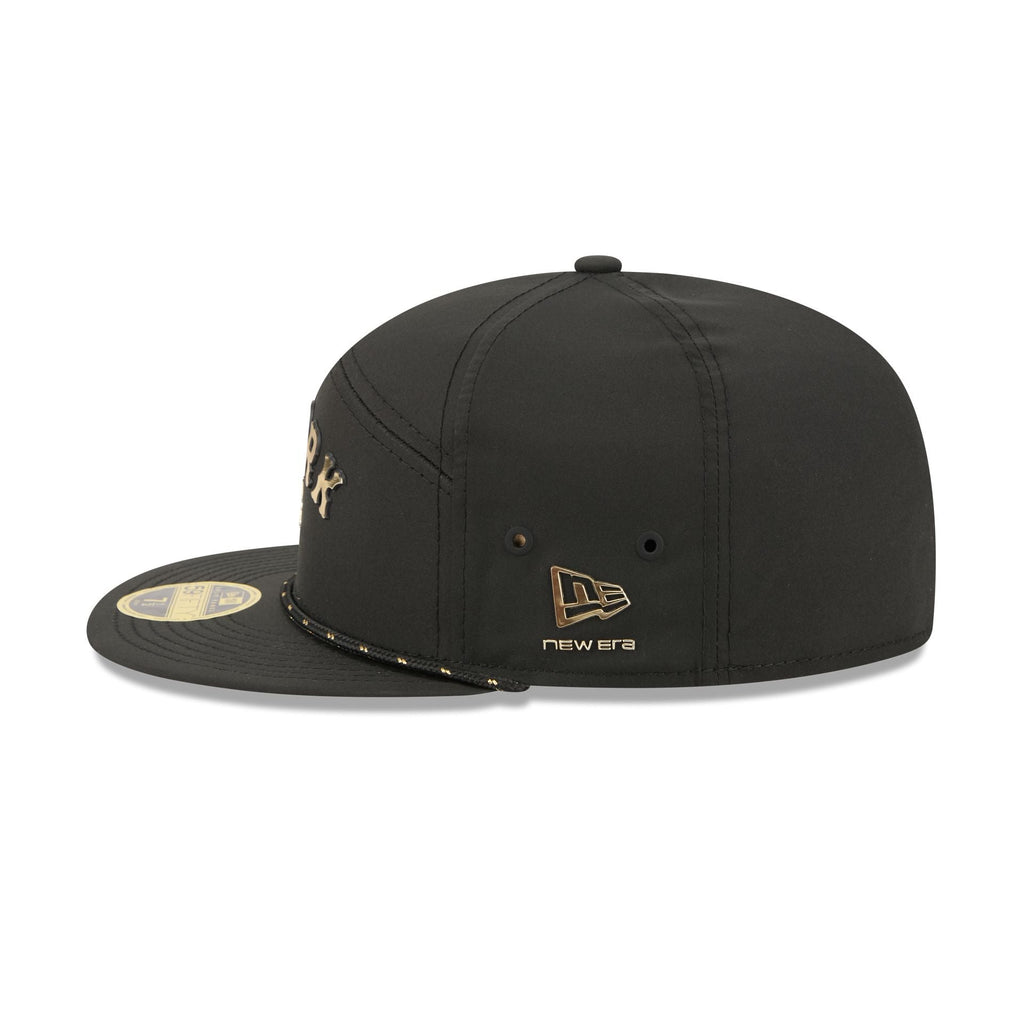 New York Mets Gold Logo Rope Split Panel 59FIFTY Fitted Hat - Image 4