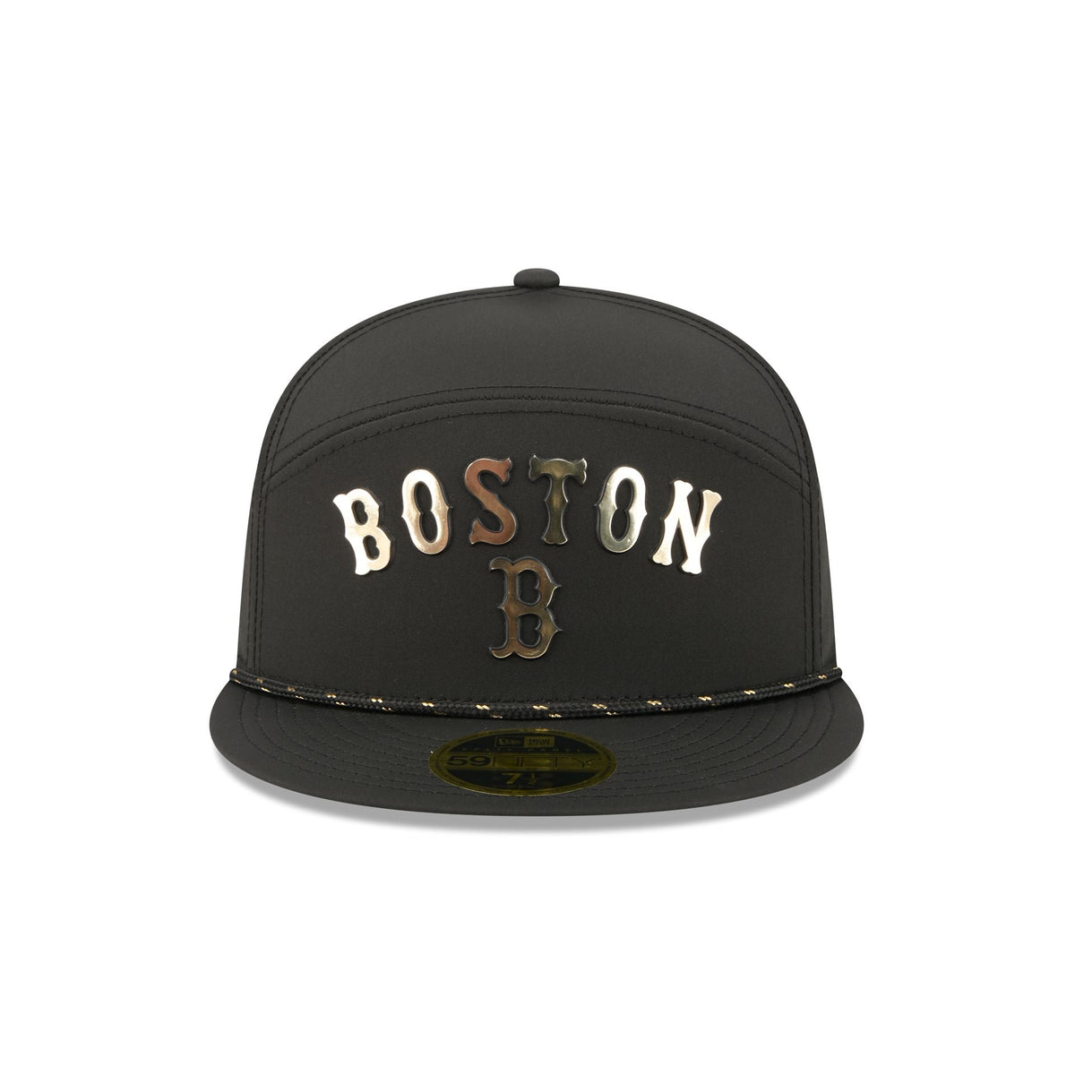 Boston Red Sox Gold Logo Rope Split Panel 59FIFTY Fitted Hat - Image 2