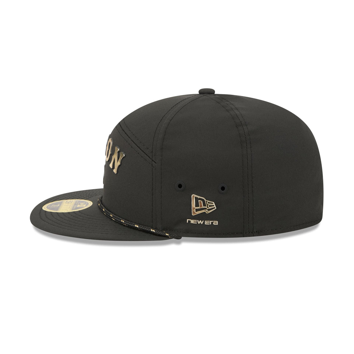 Boston Red Sox Gold Logo Rope Split Panel 59FIFTY Fitted Hat - Image 4