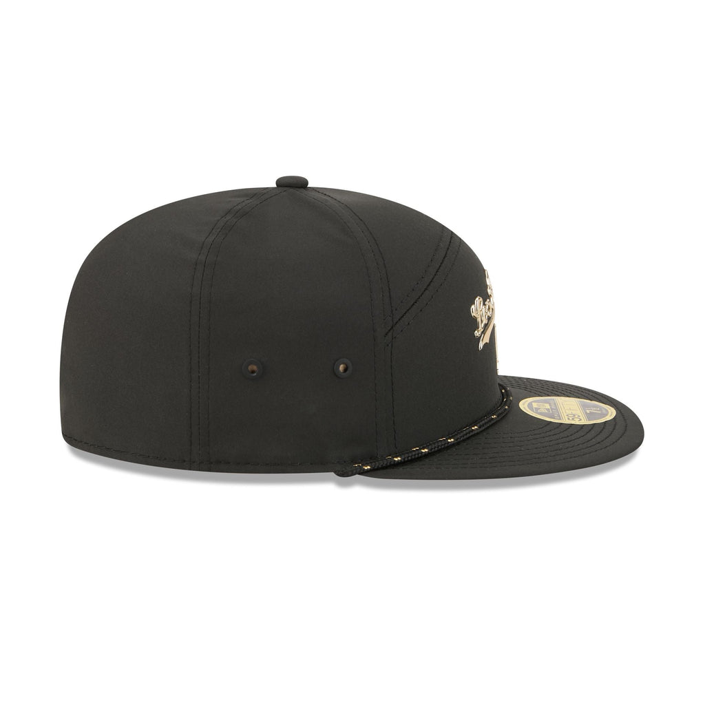Los Angeles Dodgers Gold Logo Rope Split Panel 59FIFTY Fitted Hat - Image 5
