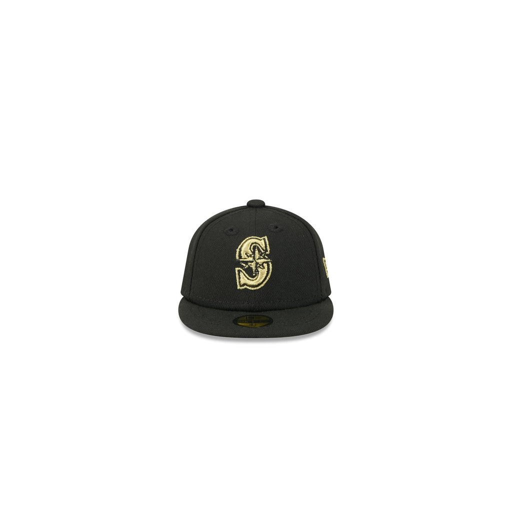 Seattle Mariners Gold Logo Mini 59FIFTY Fitted Hat - Image 2