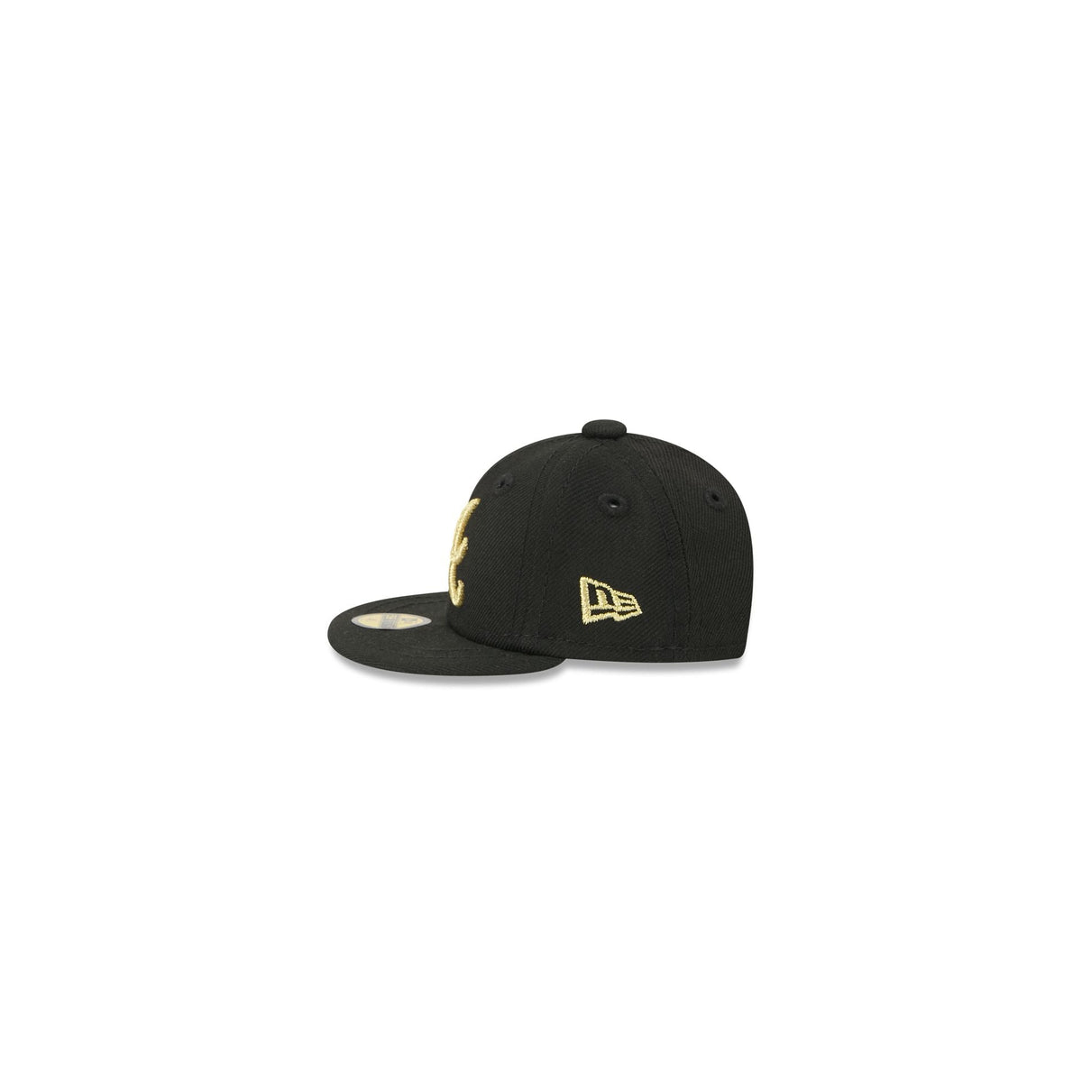 Atlanta Braves Gold Logo Mini 59FIFTY Fitted Hat - Image 4