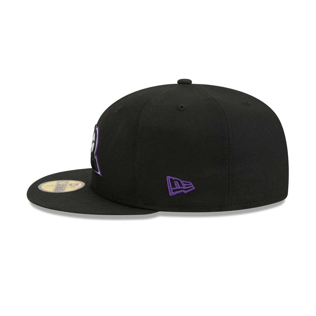 Colorado Rockies Black Basic 59FIFTY Fitted Hat - Image 4