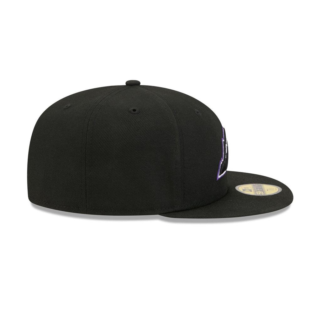 Colorado Rockies Black Basic 59FIFTY Fitted Hat - Image 5