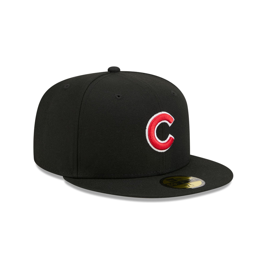 Chicago Cubs Black Basic 59FIFTY Fitted Hat - Image 3