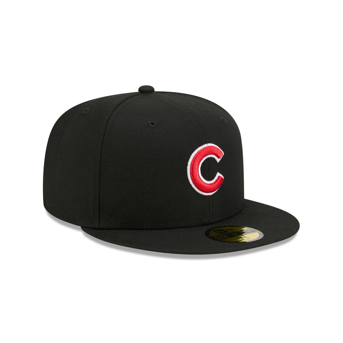 Chicago Cubs Black Basic 59FIFTY Fitted Hat - Image 3