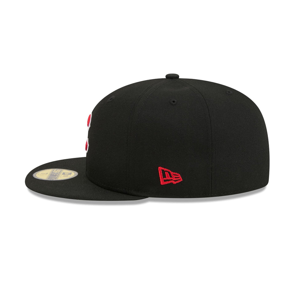 Chicago Cubs Black Basic 59FIFTY Fitted Hat - Image 4