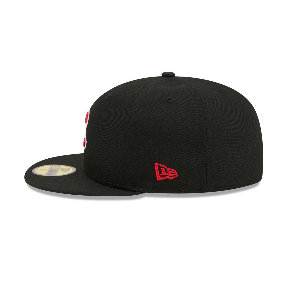 Chicago Cubs Black Basic 59FIFTY Fitted Hat - Image 4