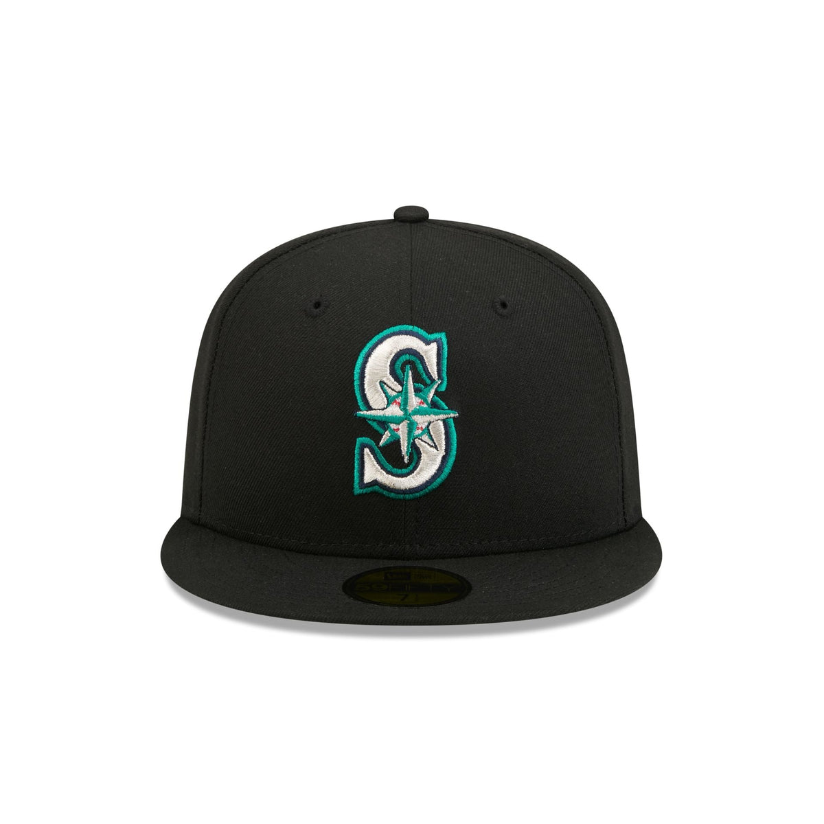 Seattle Mariners Black Basic 59FIFTY Fitted Hat - Image 2