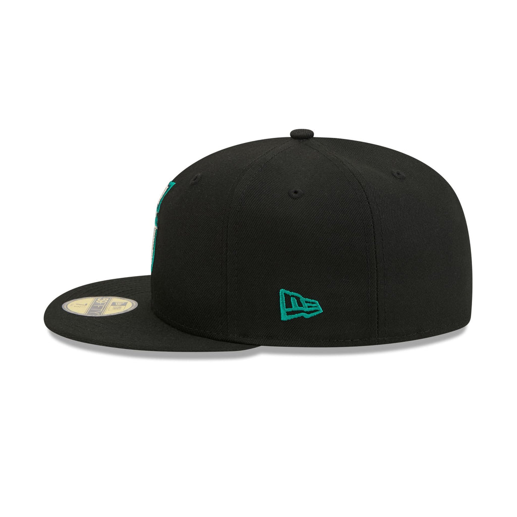 Seattle Mariners Black Basic 59FIFTY Fitted Hat - Image 4