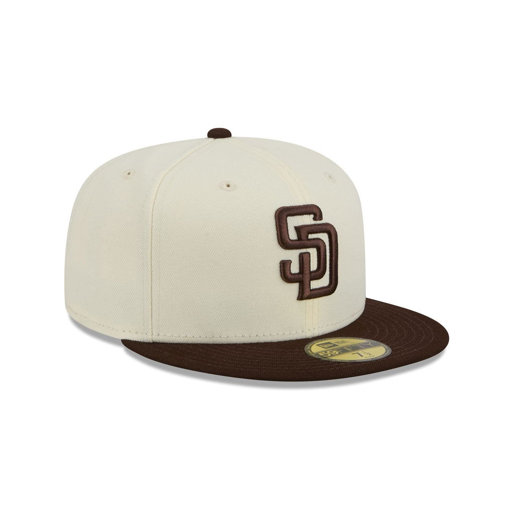 San Diego Padres Chrome White Basic 59FIFTY Fitted Hat - Image 3