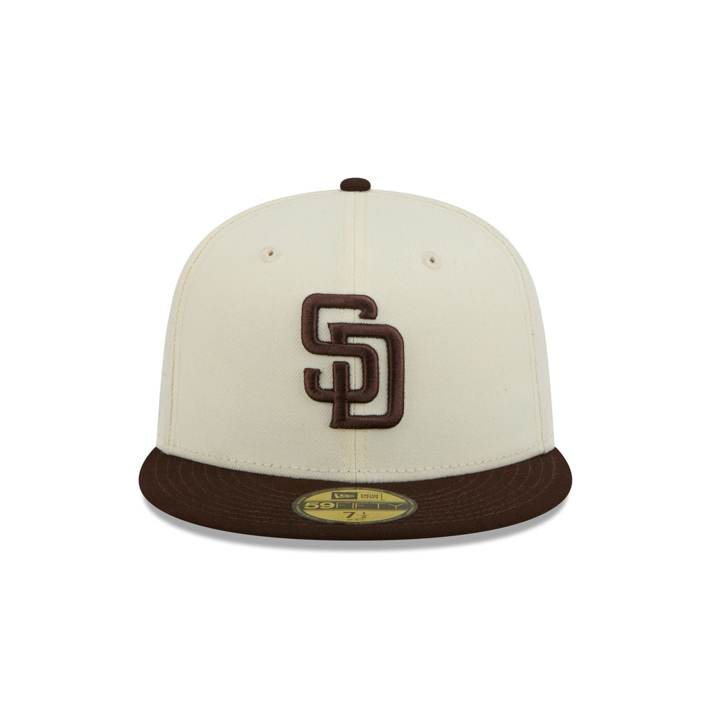 San Diego Padres Chrome White Basic 59FIFTY Fitted Hat - Image 2