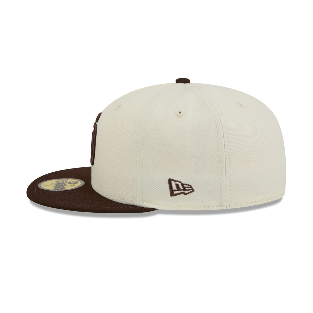 San Diego Padres Chrome White Basic 59FIFTY Fitted Hat - Image 4