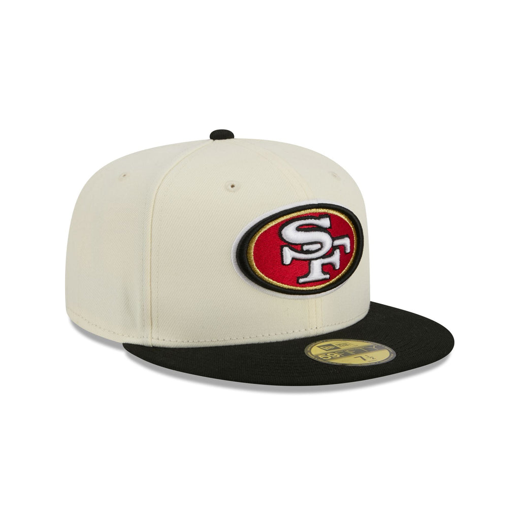 San Francisco 49ers Chrome White Basic 59FIFTY Fitted Hat - Image 3