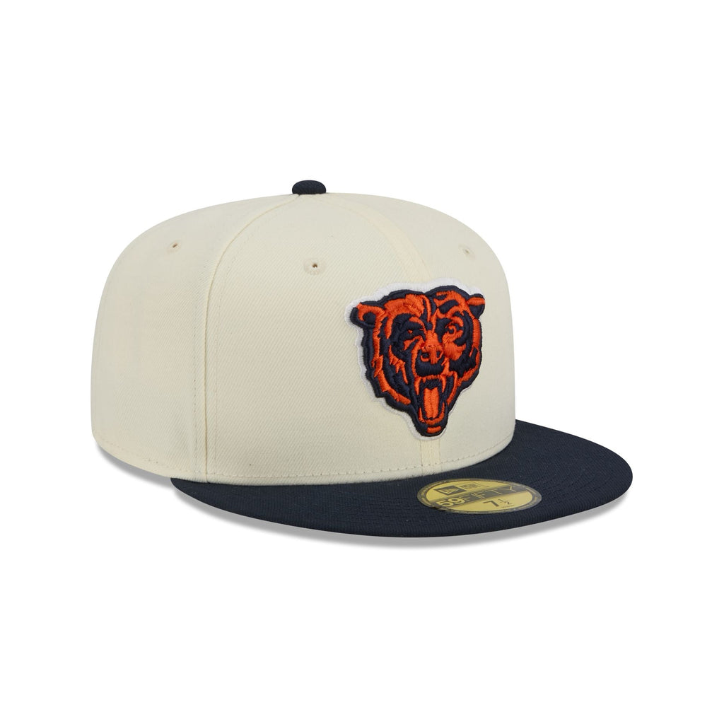 Chicago Bears Chrome White Basic 59FIFTY Fitted Hat - Image 3