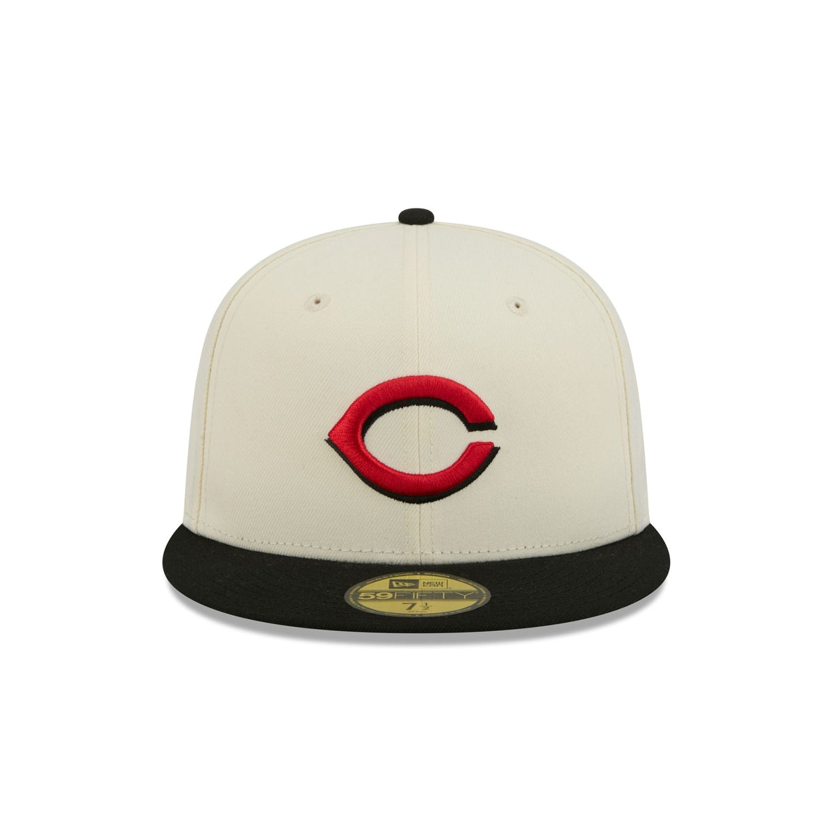 Cincinnati Reds Chrome White Basic 59FIFTY Fitted Hat - Image 2