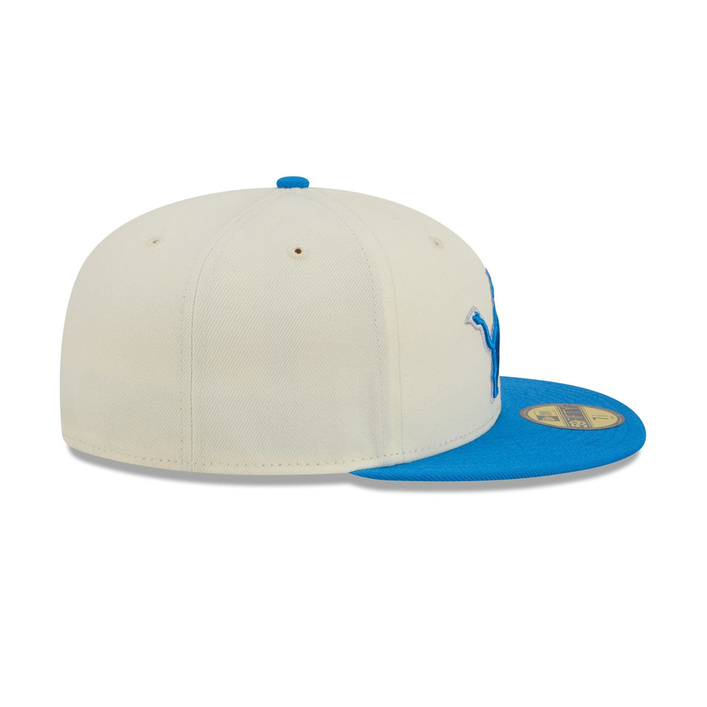 Detroit Lions Chrome White Basic 59FIFTY Fitted Hat - Image 5