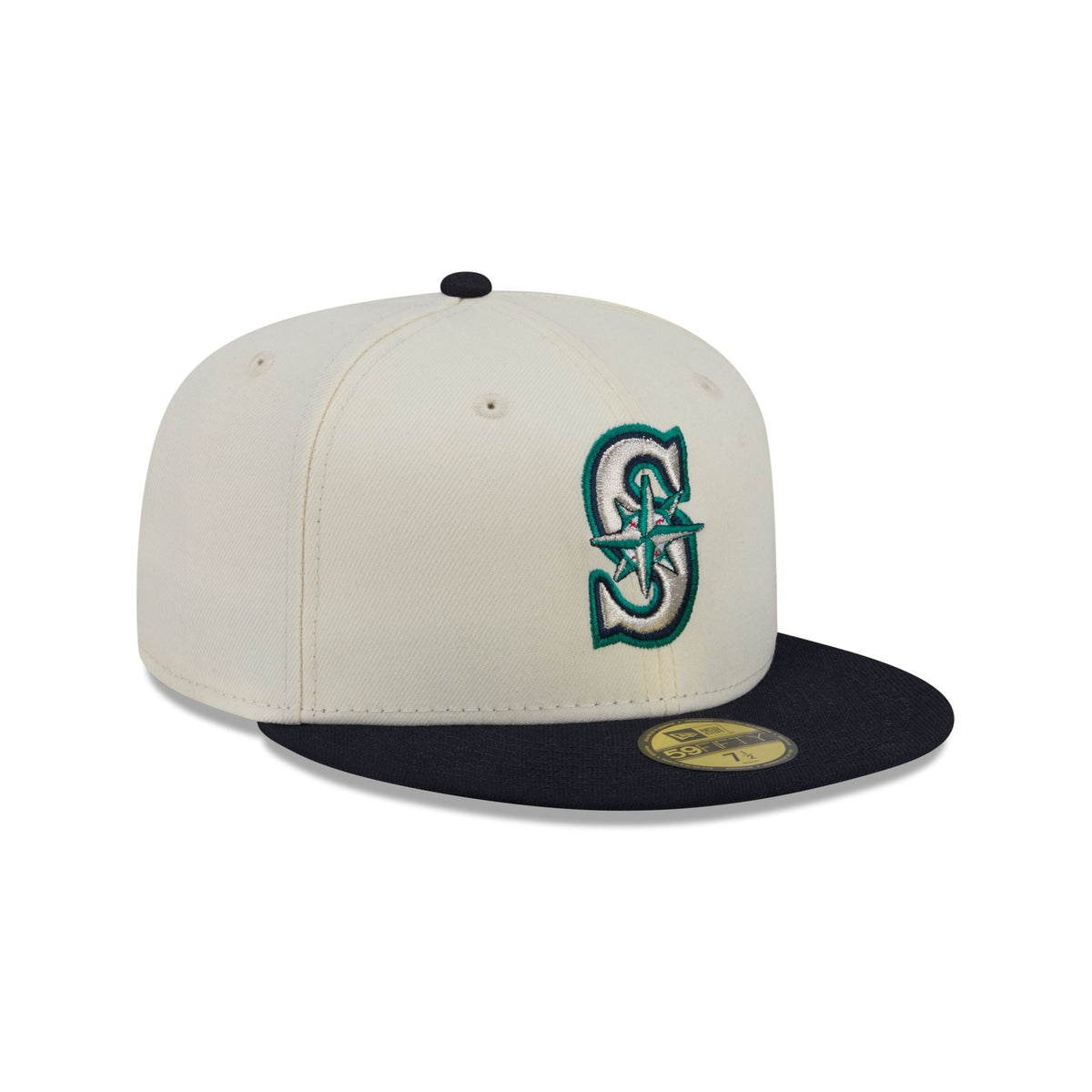 Seattle Mariners Chrome White Basic 59FIFTY Fitted Hat - Image 3