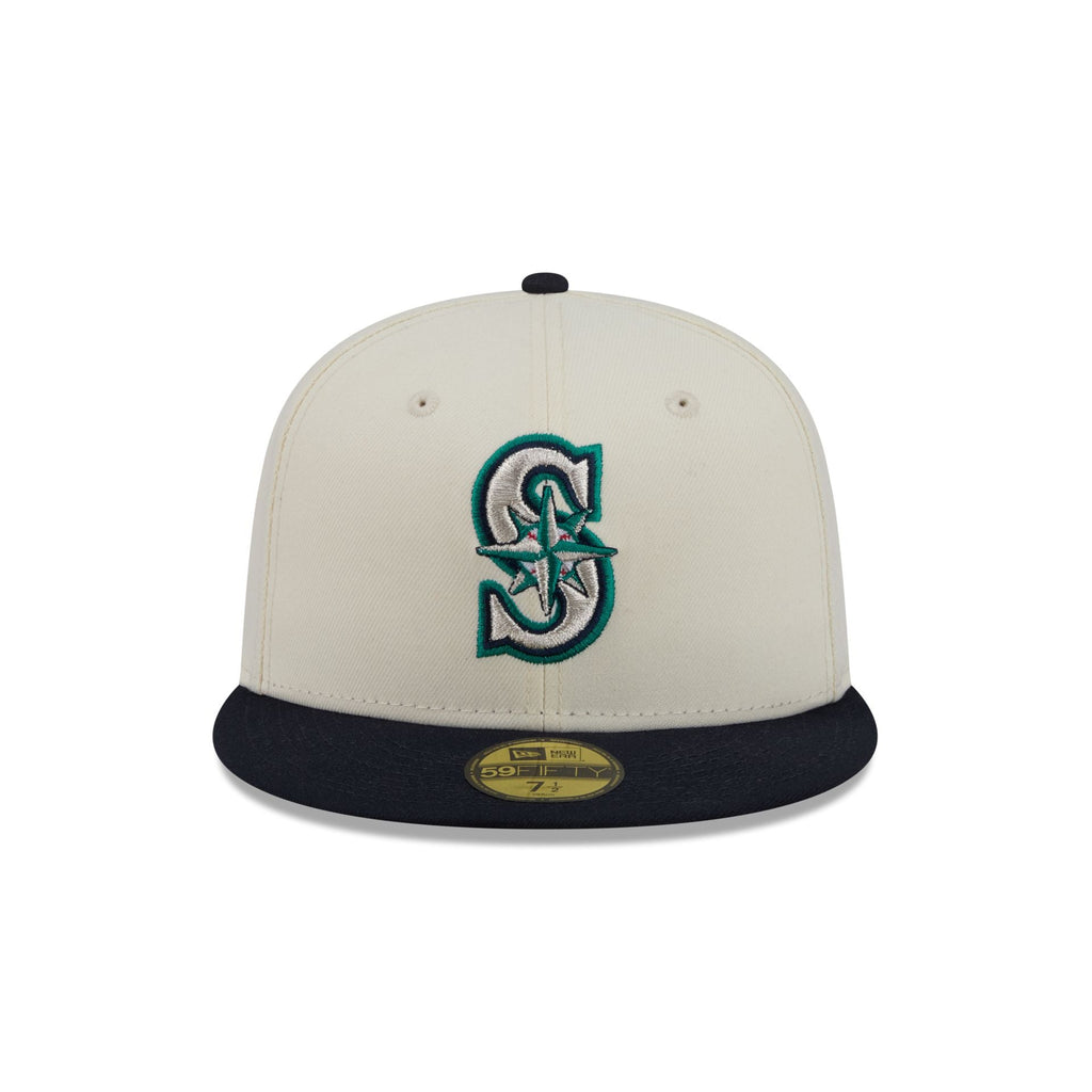Seattle Mariners Chrome White Basic 59FIFTY Fitted Hat - Image 2